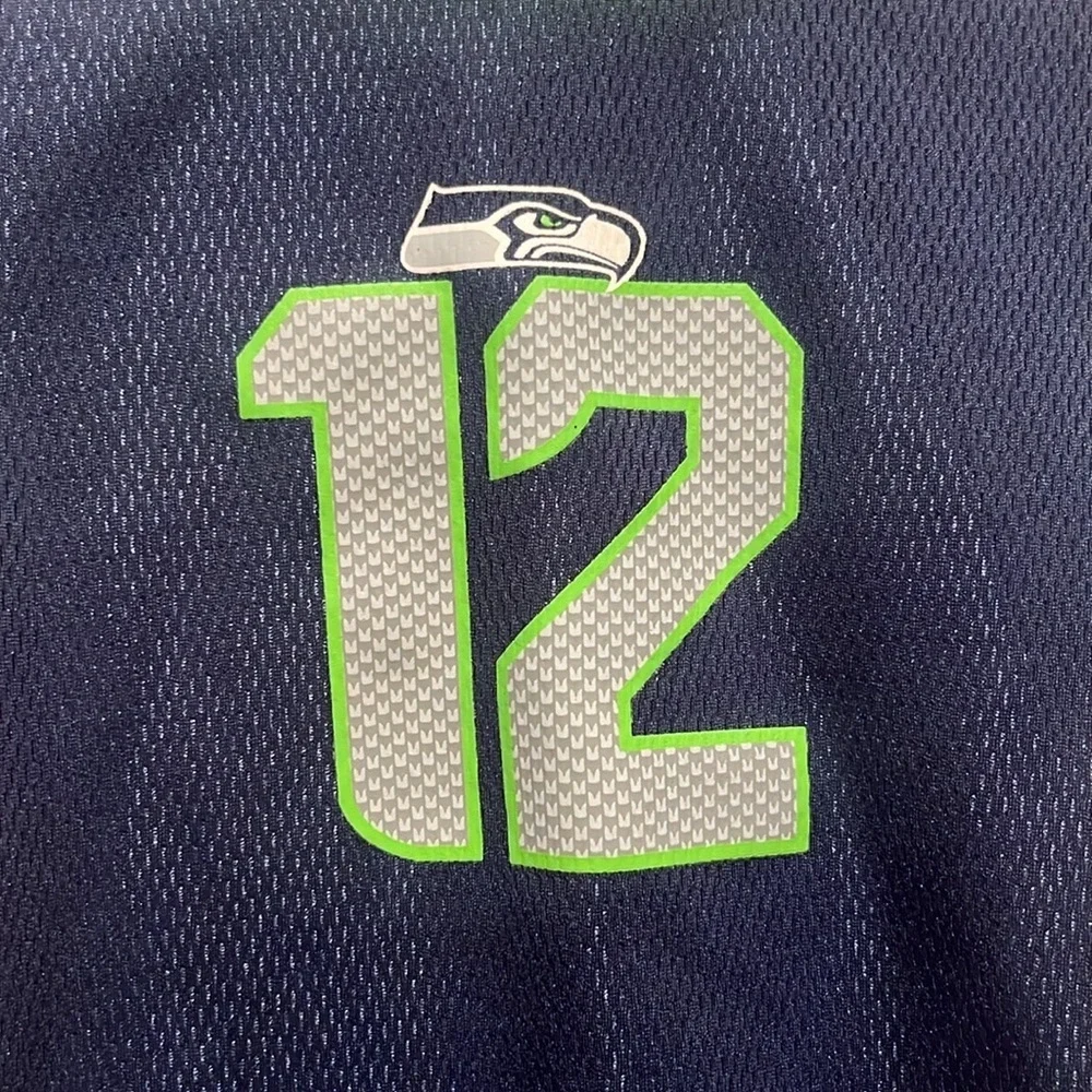 Seattle Seahawks Baby 12th Man Jersey Style Romper Size 3-6 Months